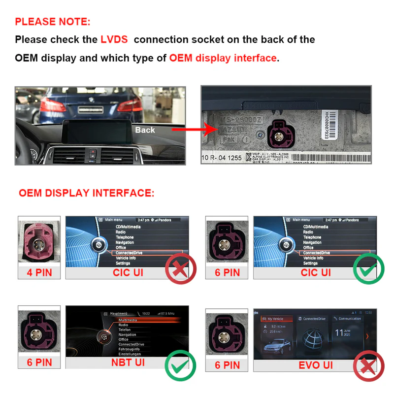 (9613) Ultra-Thin Linux 12.3" Screen for BMW F30 F31 F32 F33 F34 F35 - Image 2