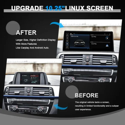 Ultra-Thin Linux 10.25″ Screen for BMW 1 2 Series